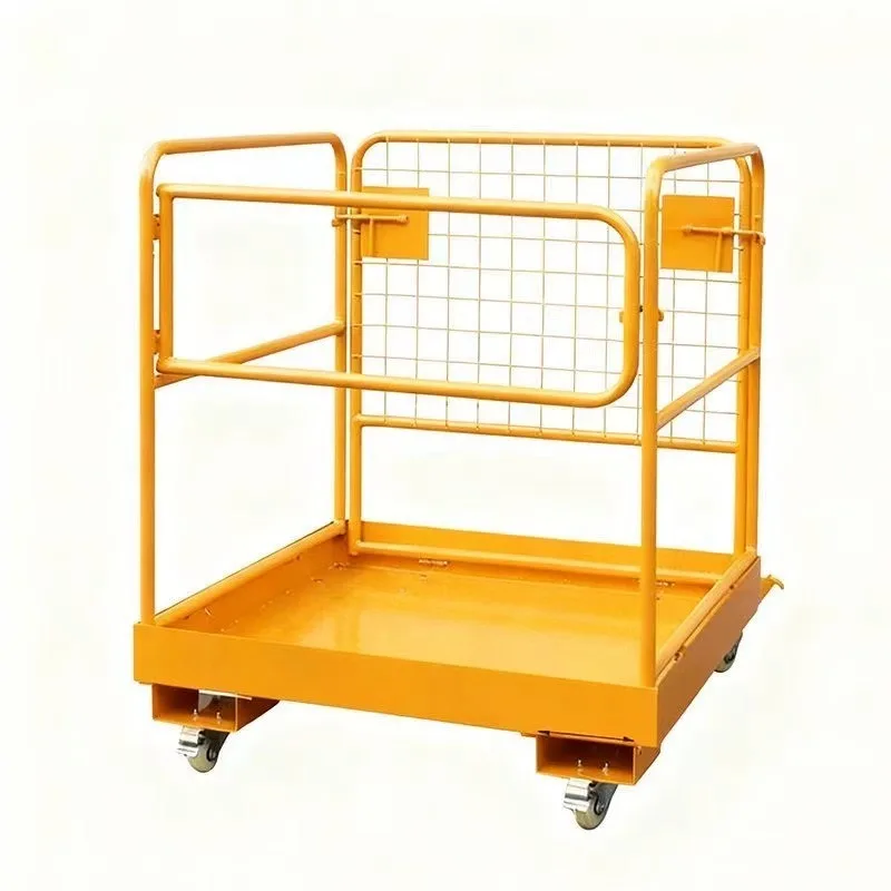Thickened Foldable Forklift Safety Cage Aerial Work Platform Mobile Storage Cage for Warehouse Inventory High-altitude Operation