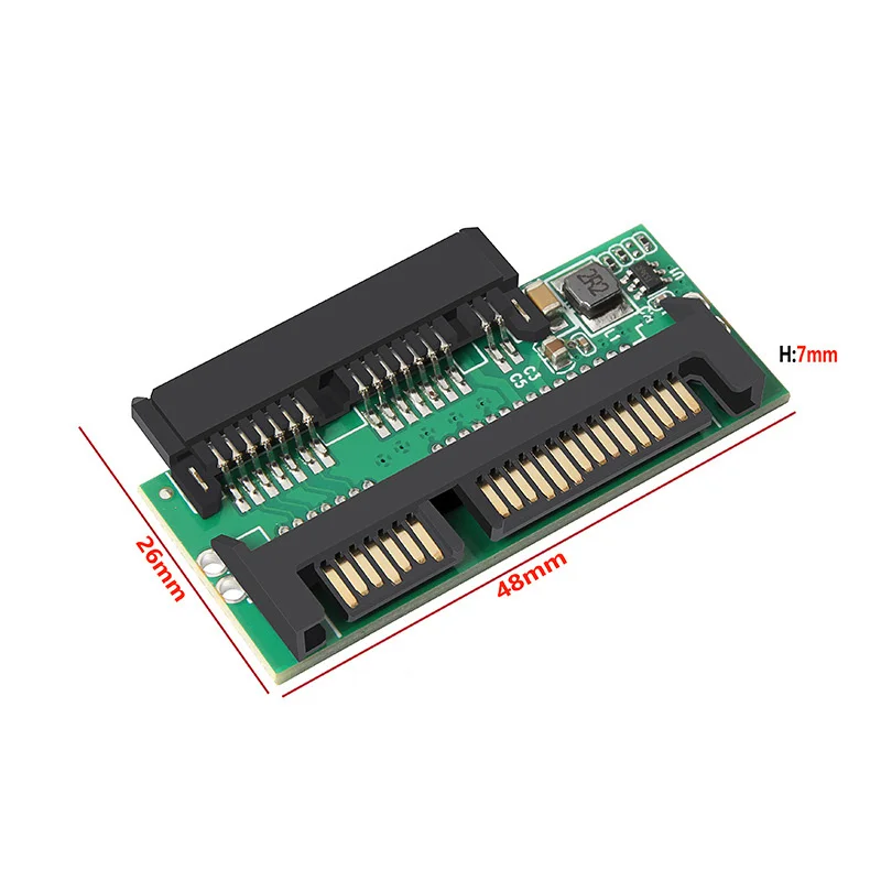 1.8Inch Micro Sata Naar Sata 2.5 Ssd Converter Kaart Mini Sata 16pin Naar 22pin Sata Computer Oplader Verleng Adapter Stekker