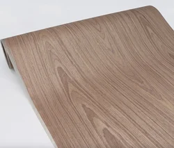 L:2.5Meters Width:58cm Thickness:0.25mm Technology Black Walnut Pattern Non-woven Base Wood Veneer Sheets