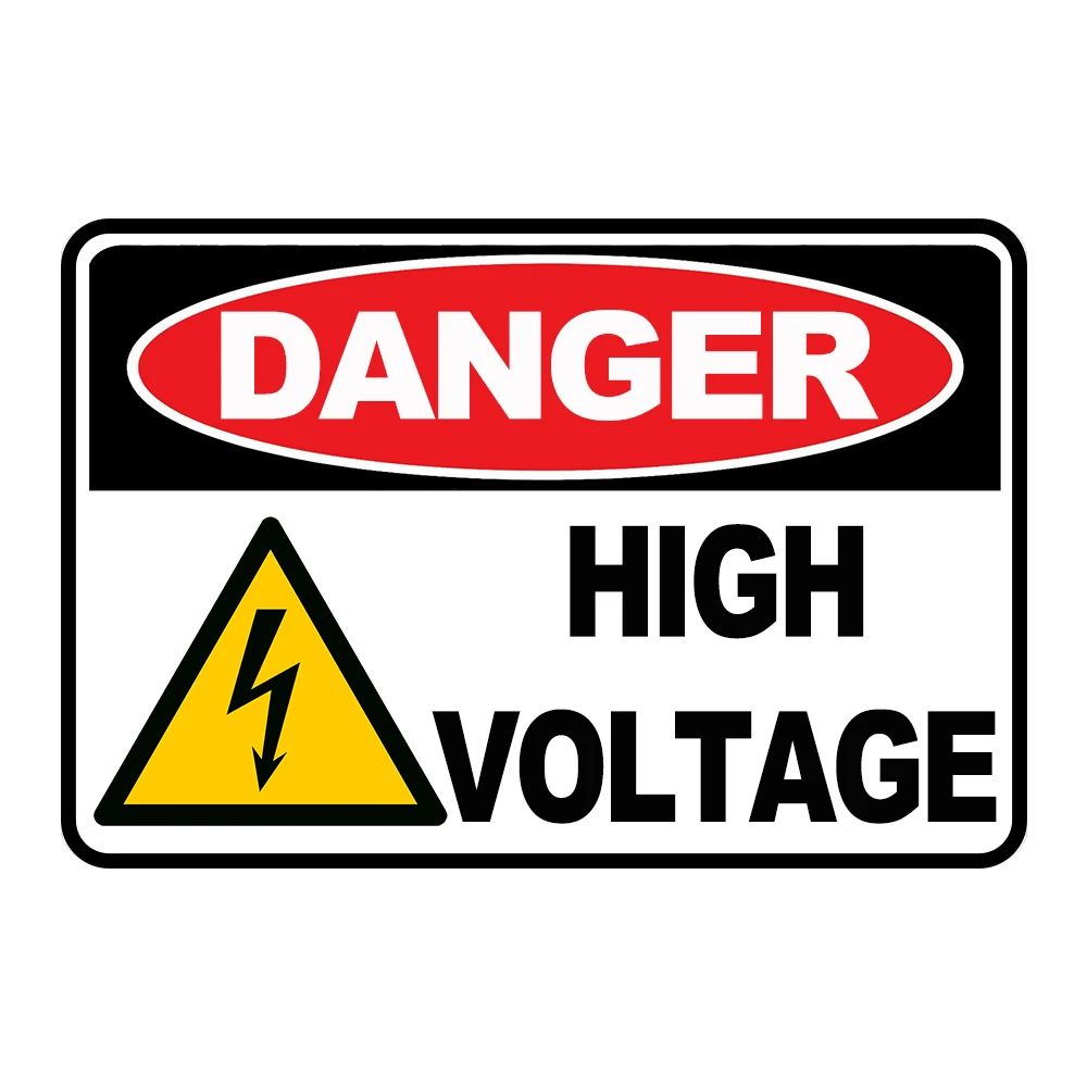12.7 سنتيمتر تحذير واسعة الجهد العالي سيارة ملصق و ملصق مائي للنوافذ والسيارات وسيارات الدفع الرباعي والشاحنات 2 قطعة #6