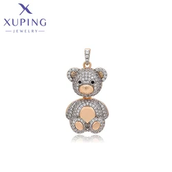 Xuping Jewelry Fashion Lovery Gold Color Plated Bear Animal Shaped Pendant Necklace with Chain for Women Girl Gift X000751129