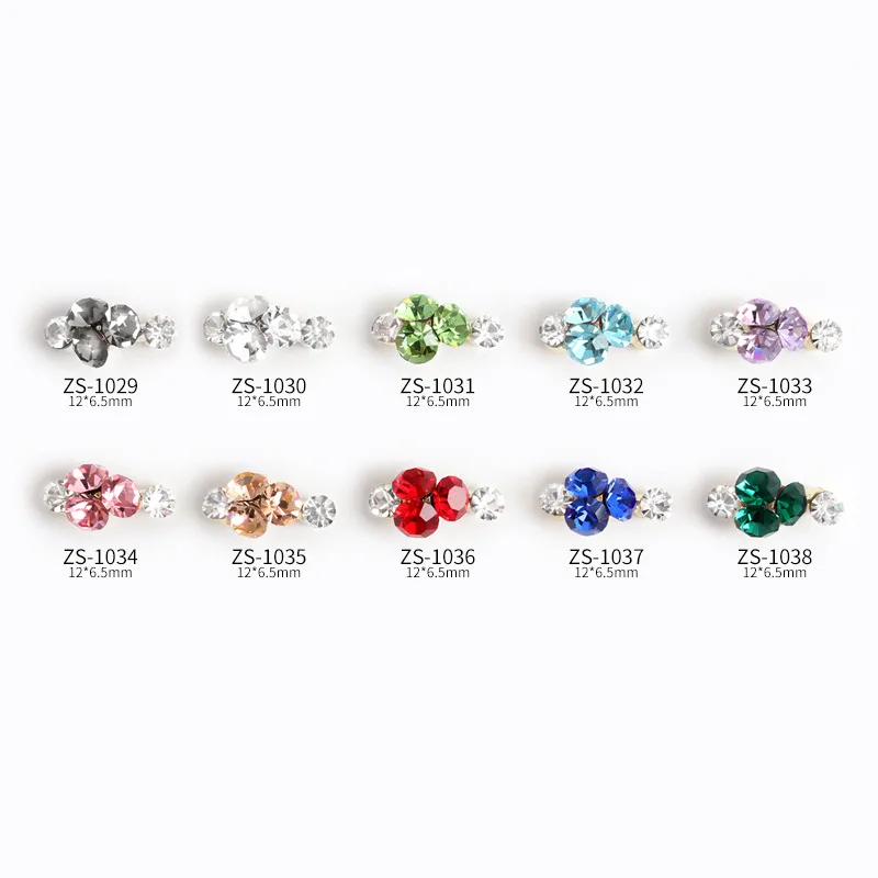 5PCS Super Sparkle Tschechische Haufen Spitze Diamanten Streifen Legierung Nail art Strass Juwel Dekorationen Maniküre Coole Bunte Charms