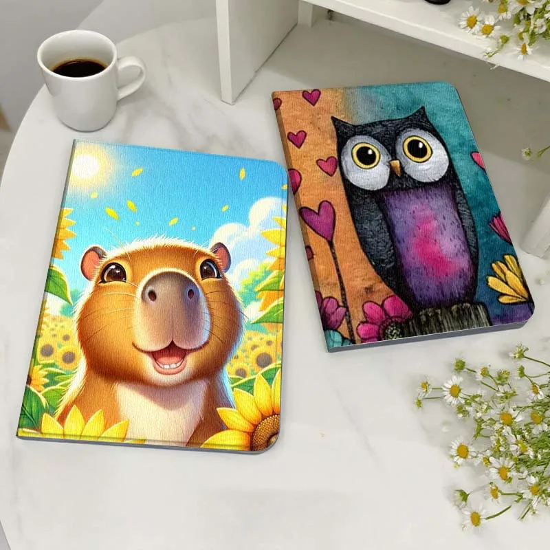 

Cartoon Cute Capybara Bird For Xiaoxin Lenovo Tab Pad K11 K10 M10 P11 3rd Plus Pro Legion Y700 Y900 Gen4 2 Tablet Case Gift