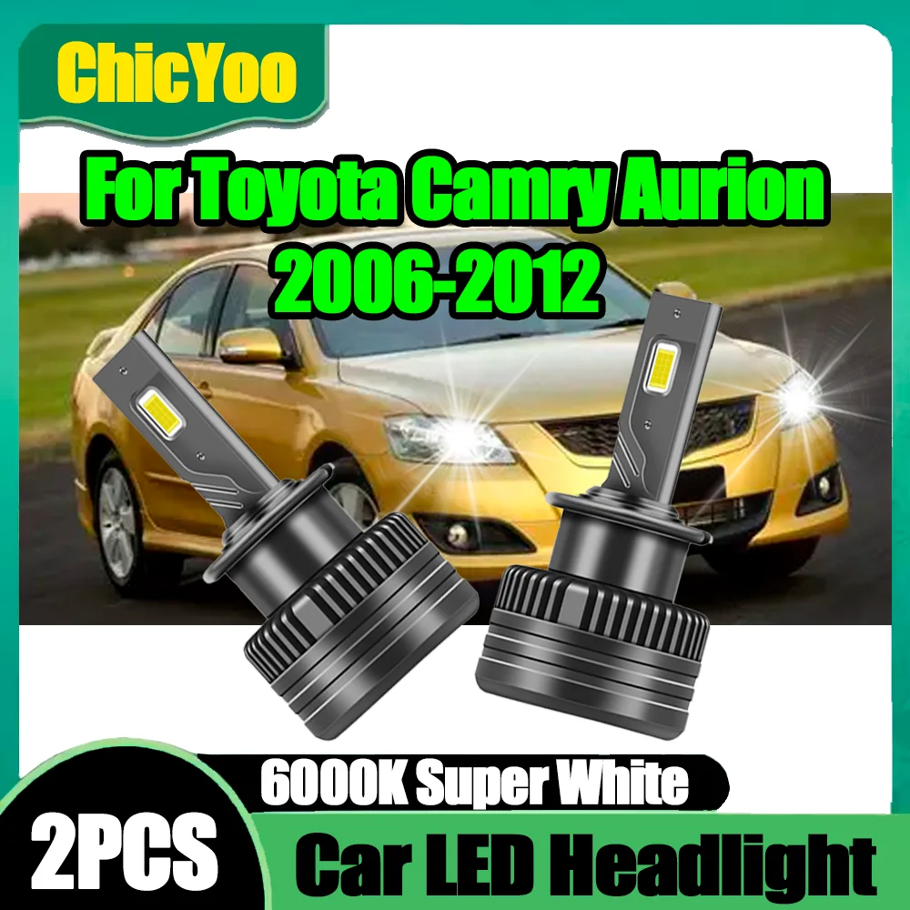 

2 шт. 120 Вт HID ксеноновые лампы 30000 лм LED фары 6000K белые для Toyota Camry Aurion 2006-2012