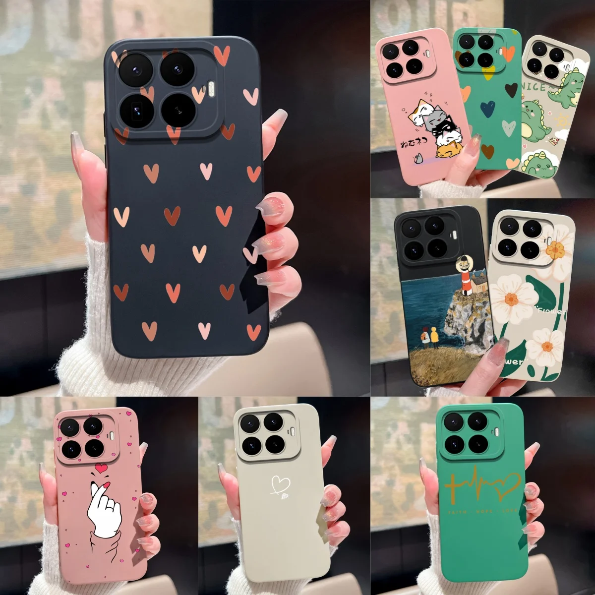 Hüllen für Xiaomi 17T 17 Pro Max Love Heart Kitten Anti-Drop Staubdichte, schützende, tragbare Rückseite für Xiaomi17TPro Bumper