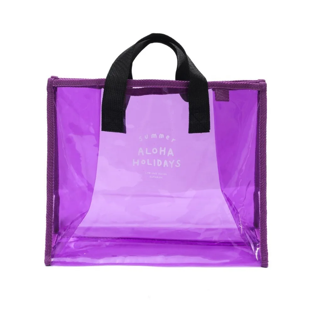 Borsa da spiaggia trasparente in PVC Borsa da nuoto impermeabile di grande capacità Borsa per cosmetici Borsa da spiaggia per trucco trasparente