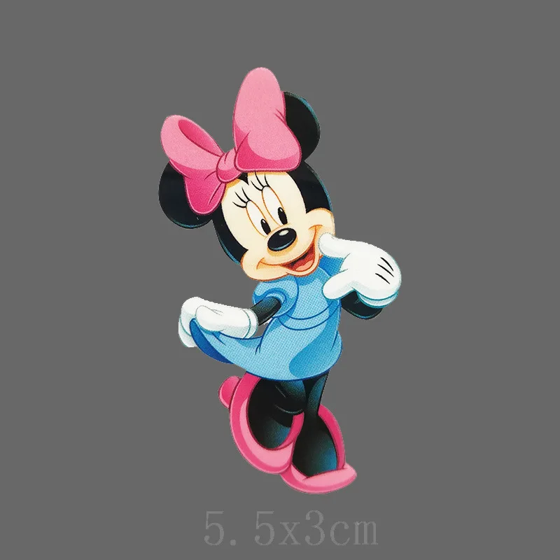 Disney Mickey Minnie Mouse Patches Iron On Hot Transfers Cartoon Clothing Patch DIY Sewing Clothes Bag Decration Sticker Gifts