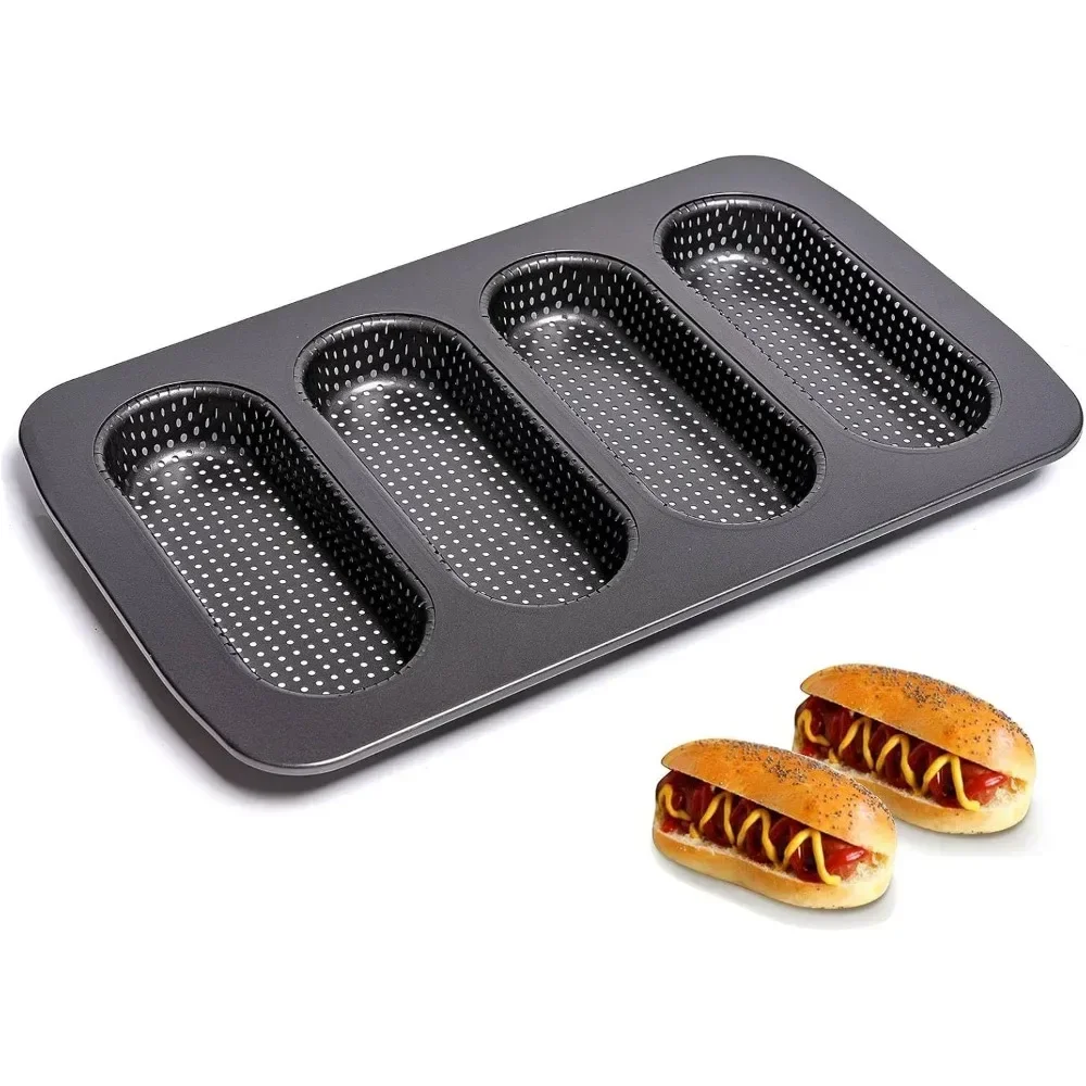 Carbon Steel Hot Dog Baguette Mold French Toast Mini Cake Household Baking Tools Non-stick Easy Fall Off Sandwich Baking Tray