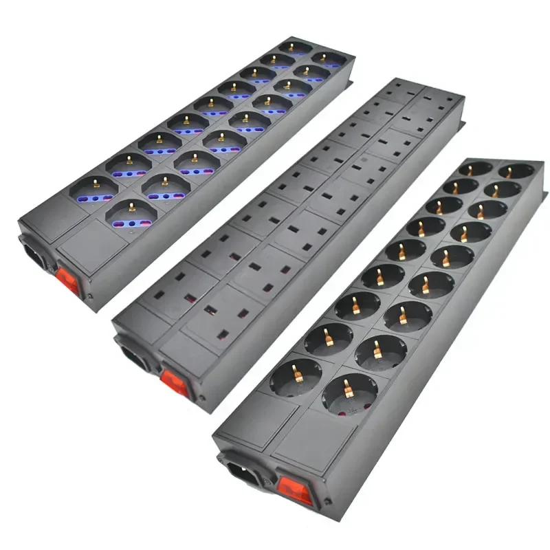 PDU Power strip C14 port  Electrical US/C13/16A/Italy/UK Universal Thailand Brazil 16/18 AC output SOCKET Network Cabinet Rack