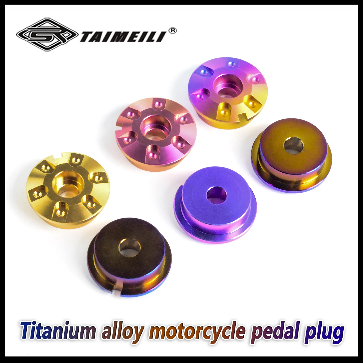 TAIMEILI titanium alloyMotorcycle pedal pedal pedal screw cover suitable for Yamaha GTR 125 BWS X 125 SMAX 155 RS100 RS Z100 JOG
