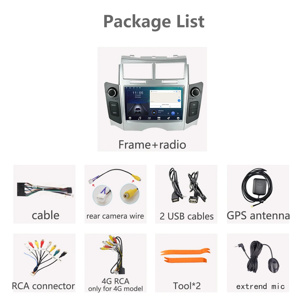 

For Toyota Yaris XP90 Vitz Platz 2005-2012 Android 16 7 inch Car Radio Carplay Multimedia Player Stereo android auto Unit GPS