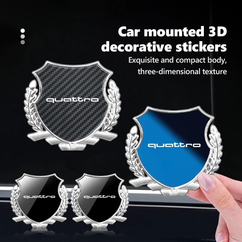 3D металлическая наклейка-эмблема на боковую часть кузова автомобиля для Audi Quattro A6 C5 C6 C7 A4 S3 S4 S5 B6 B7 B8 Sline TT