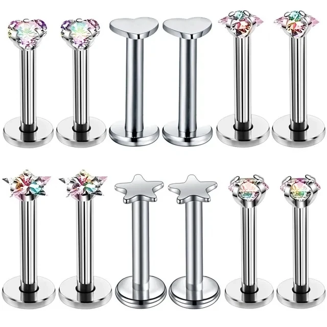Crystal Labret Piercing Set Tragus Earring Lot