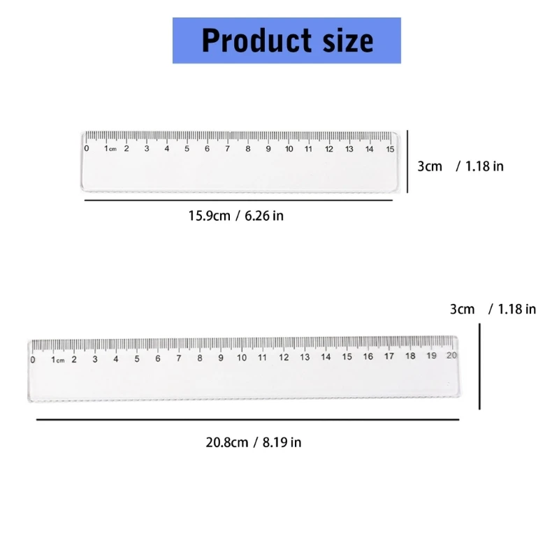 5 PCS 15 20 Multifunzionale sovrano righello plastica Dritta Righe