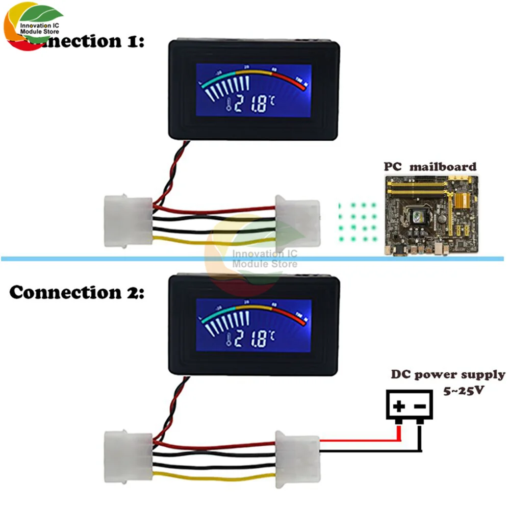 デジタル体温計,センサー付き温度計,金属プローブタイプc/f,USB,10k,DC4-25V