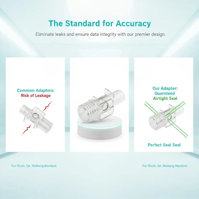 ETCO2 Sampling Adapter Mainstream Sensor 1Pcs Compatible with Comen Mindry Edan Bio-Light Patient Monitors