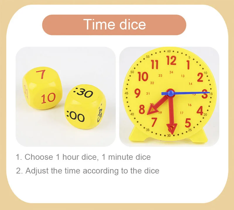 Kinder Montessori Uhr Pädagogisches Spielzeug Stunde Minute Sekunde Erkenntnis Passenden Puzzle Spielzeug Kinder Frühen Vorschul Lehrmittel – Detail 7