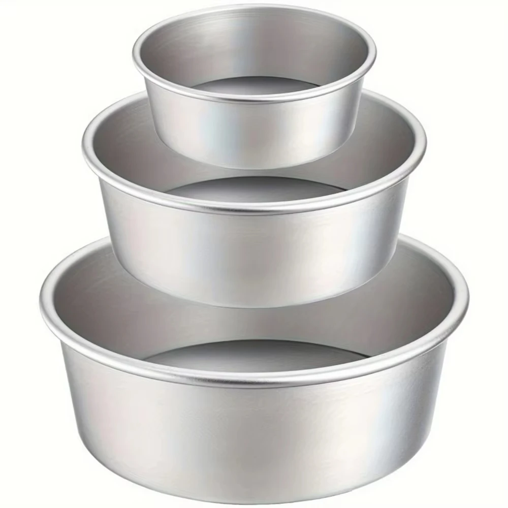2 to 10 inch Aluminum Alloy Round Cake box Mould Chiffon Cake Toast Tin Baking Pan Pudding Cheese Mold Removable Bottom Stencil
