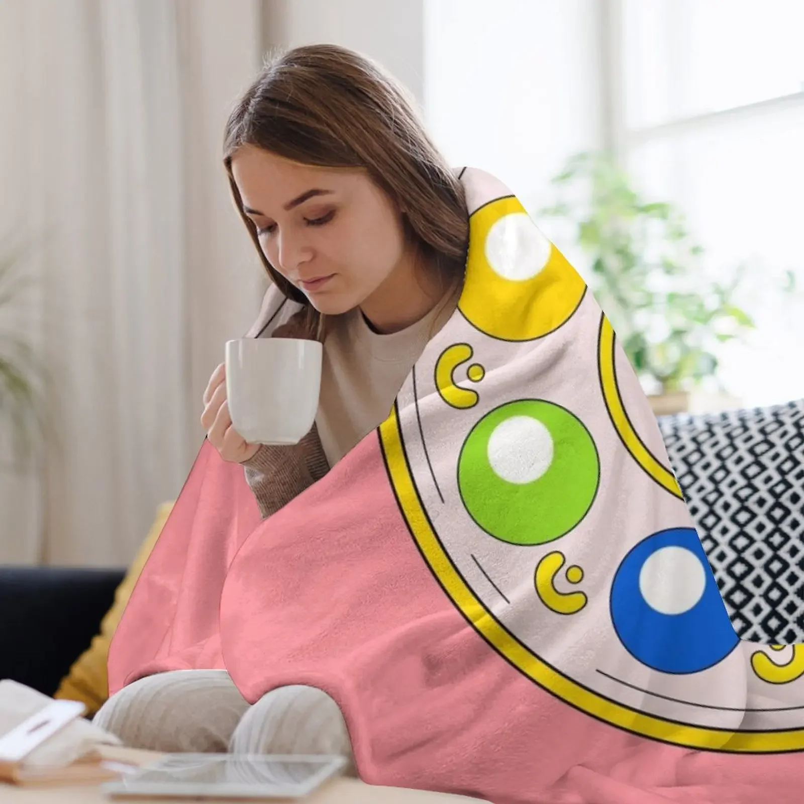 سحرية دوريمي-إيقاع الحنفية/ميناراي الحنفية رمي بطانية لينة أفخم منقوشة لبطانيات الأرائك الزخرفية أريكة #3