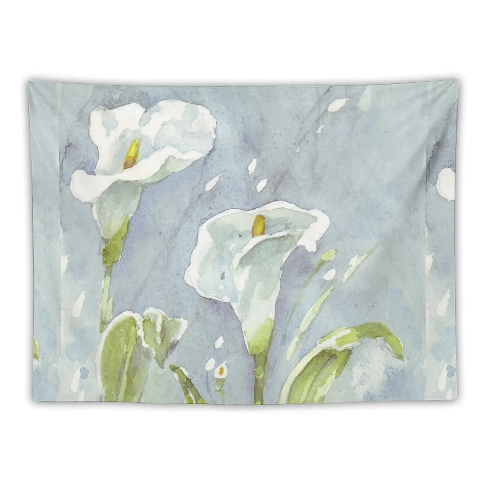 

Arum lilies (and fireflies) at night Tapestry Room Decore Aesthetic Cute Room Things Tapestry