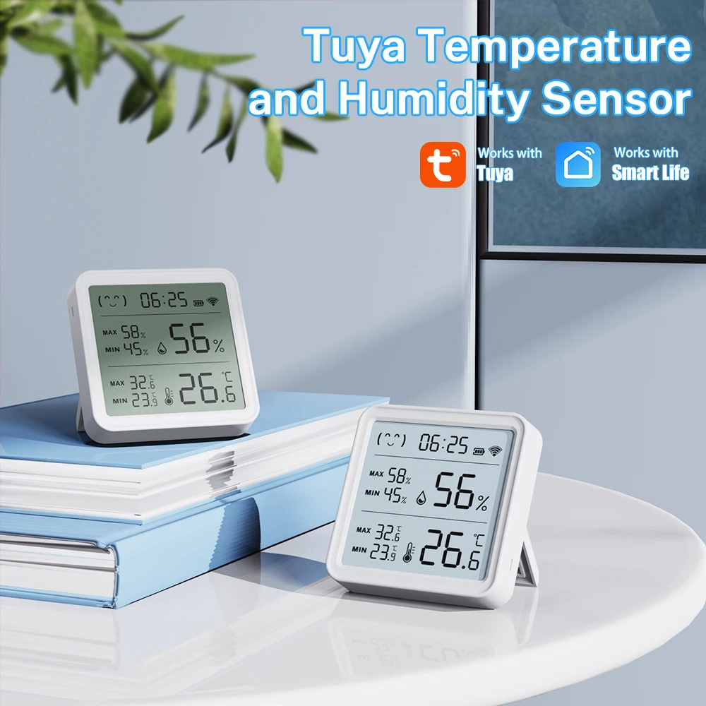 Tuya WiFi 온도 습도계, 백라이트 및 앱 원격 제어 - usage example