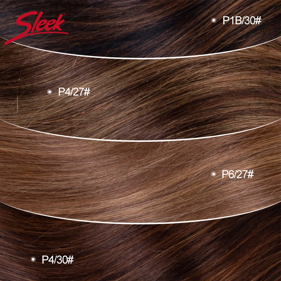 Sleek Brasilianische Gerade P4/27 P6/27 Braun P4/30 P1B/30 Menschliches Haar Weave Bundles 100% natürliche Rmy Haar Verlängerung 10 Zu 26 Zoll