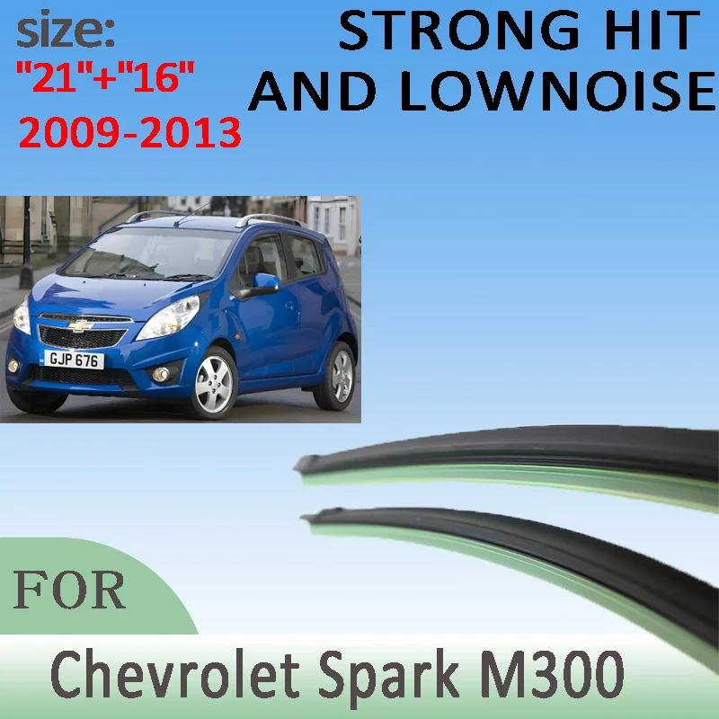 

Wiper Front Wiper Blades For Chevrolet Spark M300 2009-2015 2010 2011 2012 2013 Windshield Windscreen 21"16" LHD Accessories
