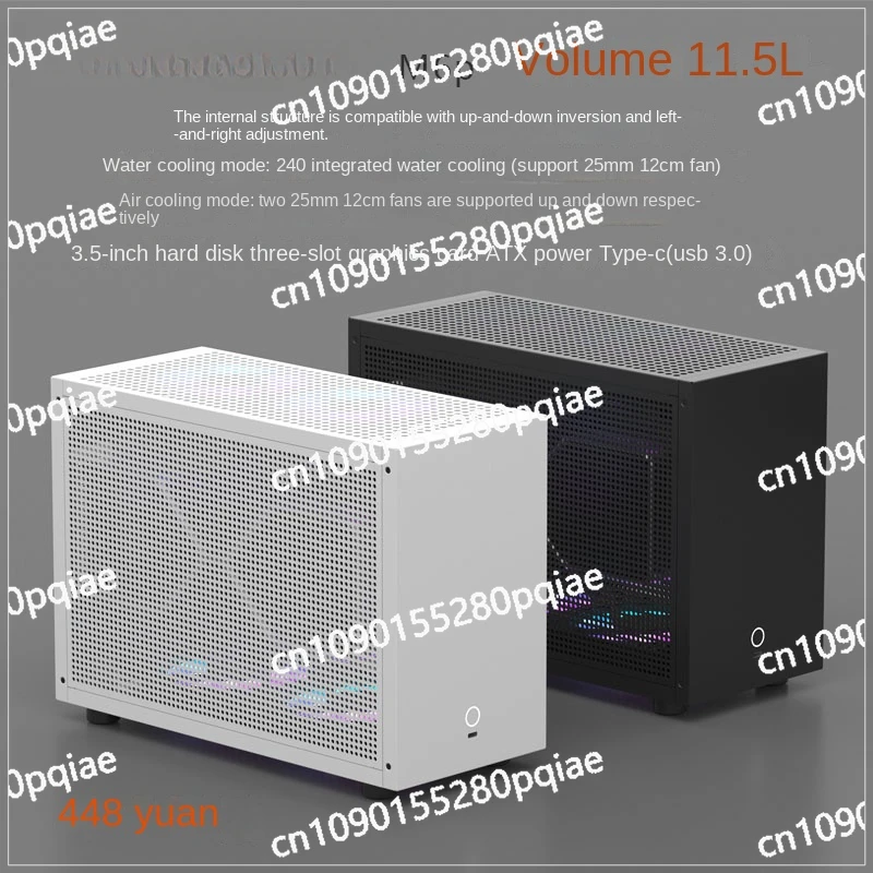 M6p Metal Case Pirate Ship PC A4 Sfx Silver Xin Mini 240 Water Cooled Itx Transparent Case