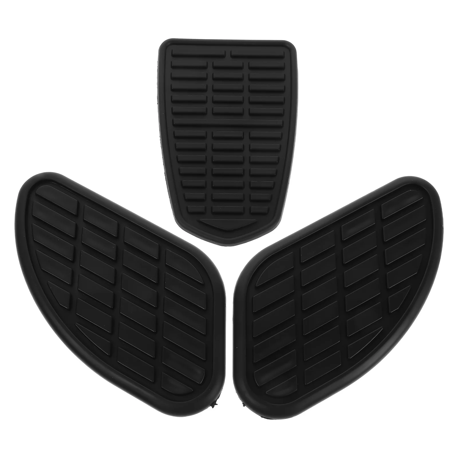 

1Set Motorcycle Tank Pad Sticker Rubber Tank Protector Side Grip Vintage Style Anti-Slip Panel for Universal Use