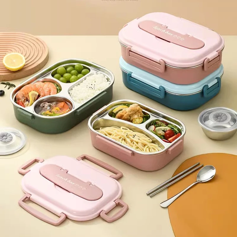 

Food Storage Lunch Box Containers School Thermal Women Bento Box Kitchen Cute Kids Snack Lids Portable Lancheira Home Supplies