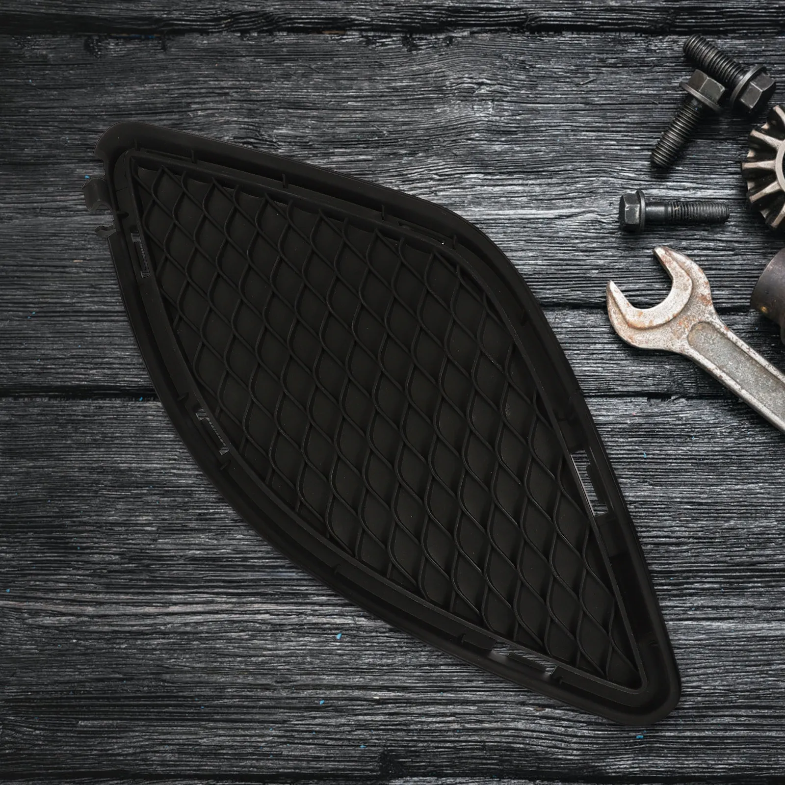 

Front Bumper Grille Insert ABS Material Stylish Sleek Design Perfect Fit Car Front Bumper Bezel Cover Grille Guard Trim