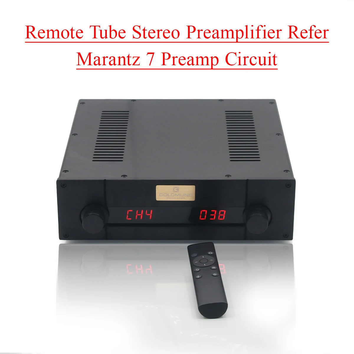 PRT07B Referência Marantz 7 M7 Pré-amplificador de circuito HiFi Áudio ECC83 Tubo Pré-amplificador de controle remoto com 4 entradas e 1 saída
