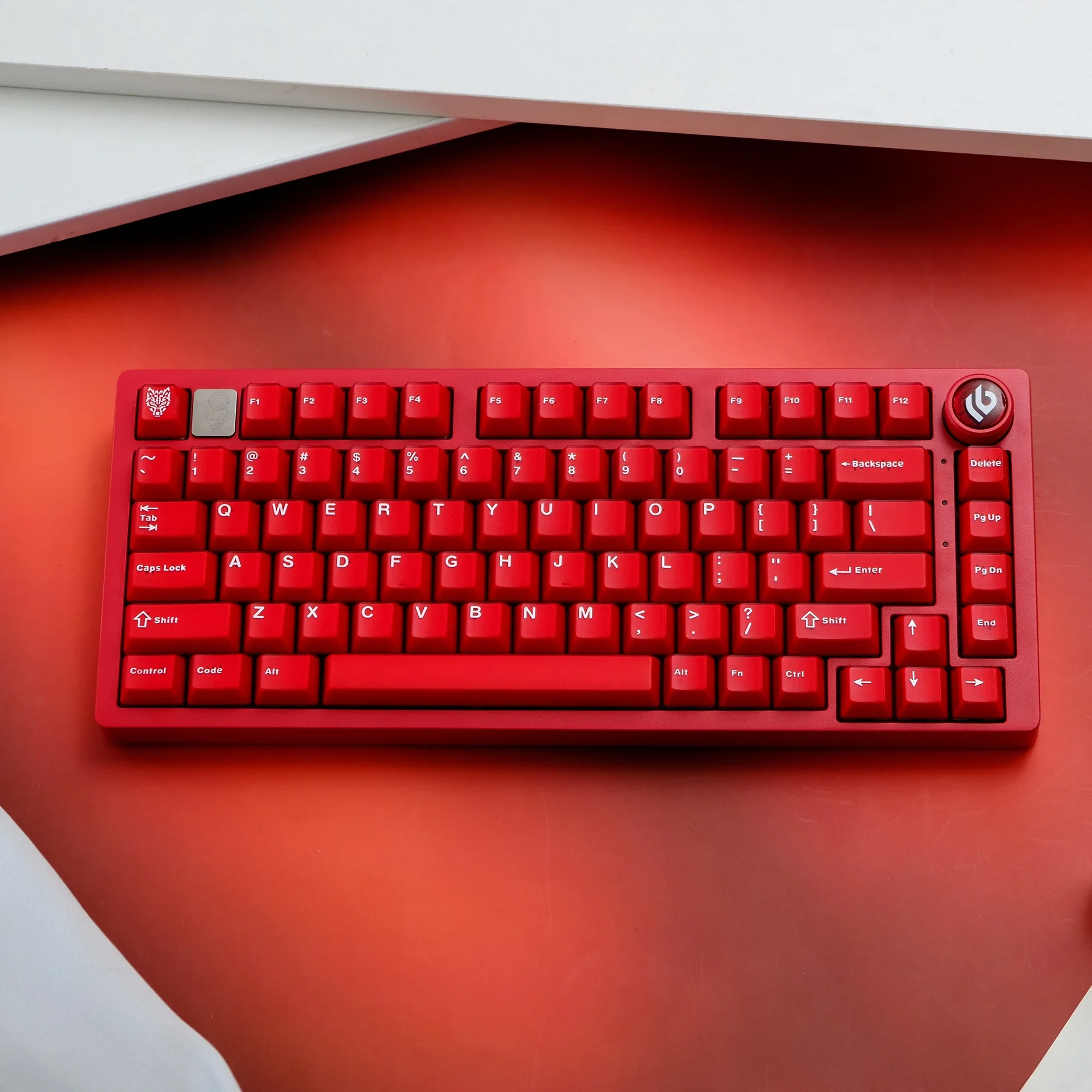 Ruby semi-transparent magnetic axis mechanical keyboard keycap ABS two-color molding original factory