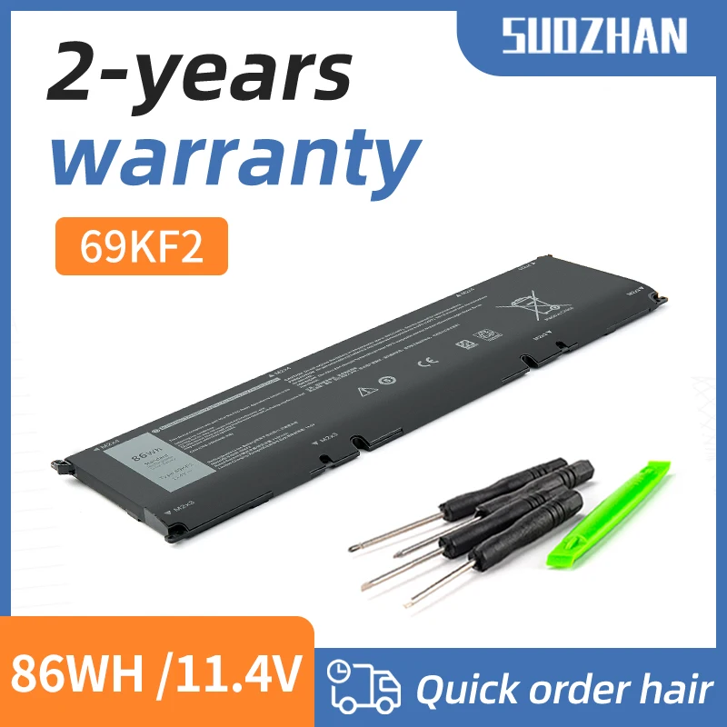 SUOZHAN-batería para Dell Alienware, 69KF2, 8fctc, 70N2F, Dell Alienware M15 M17 R3 XPS 15 9500 G7 7500 preciso 5550 P100F P45E