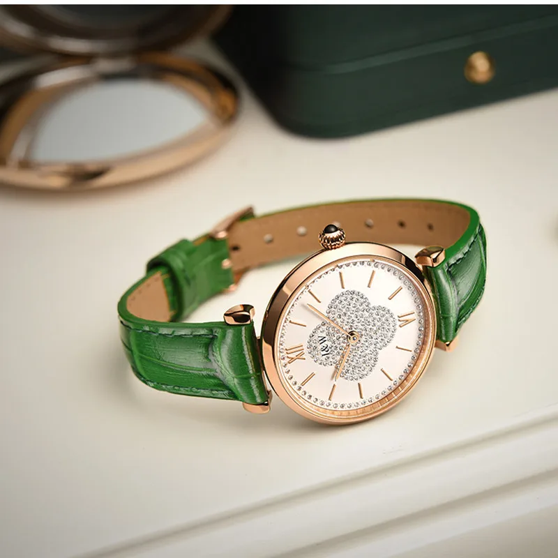 Switzerland I&W CARNIVAL Luxury Brand Japan MIYOTA Quartz Women's Watches 8 MM Ultra-thin Sapphire Diamond Waterproof Clock 567L