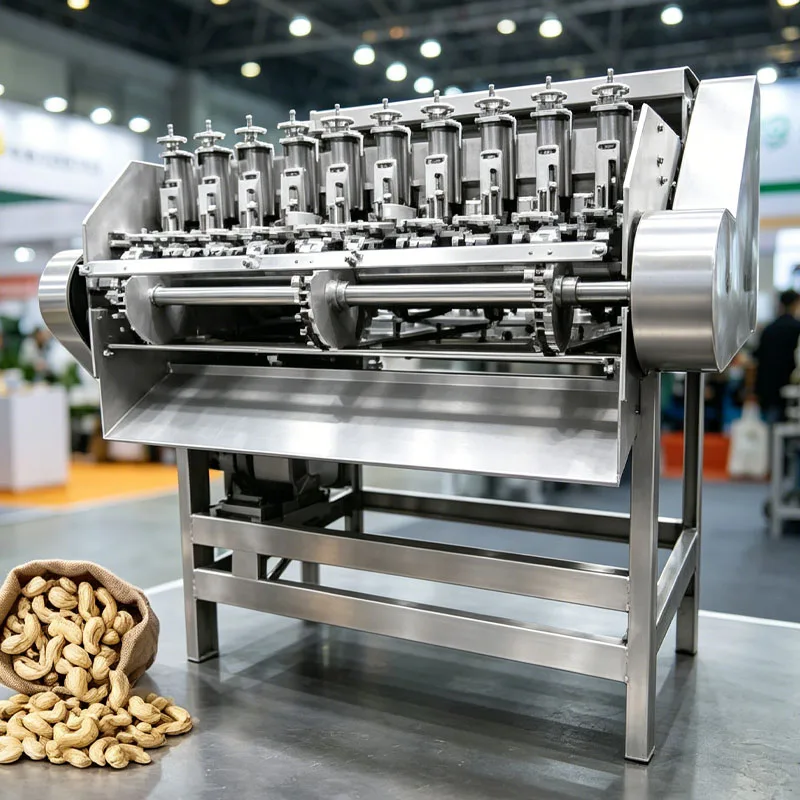 Cashew Nut Processing Machine with Automatic Shelling and Cracking for White Cashew Kernel Production Customized