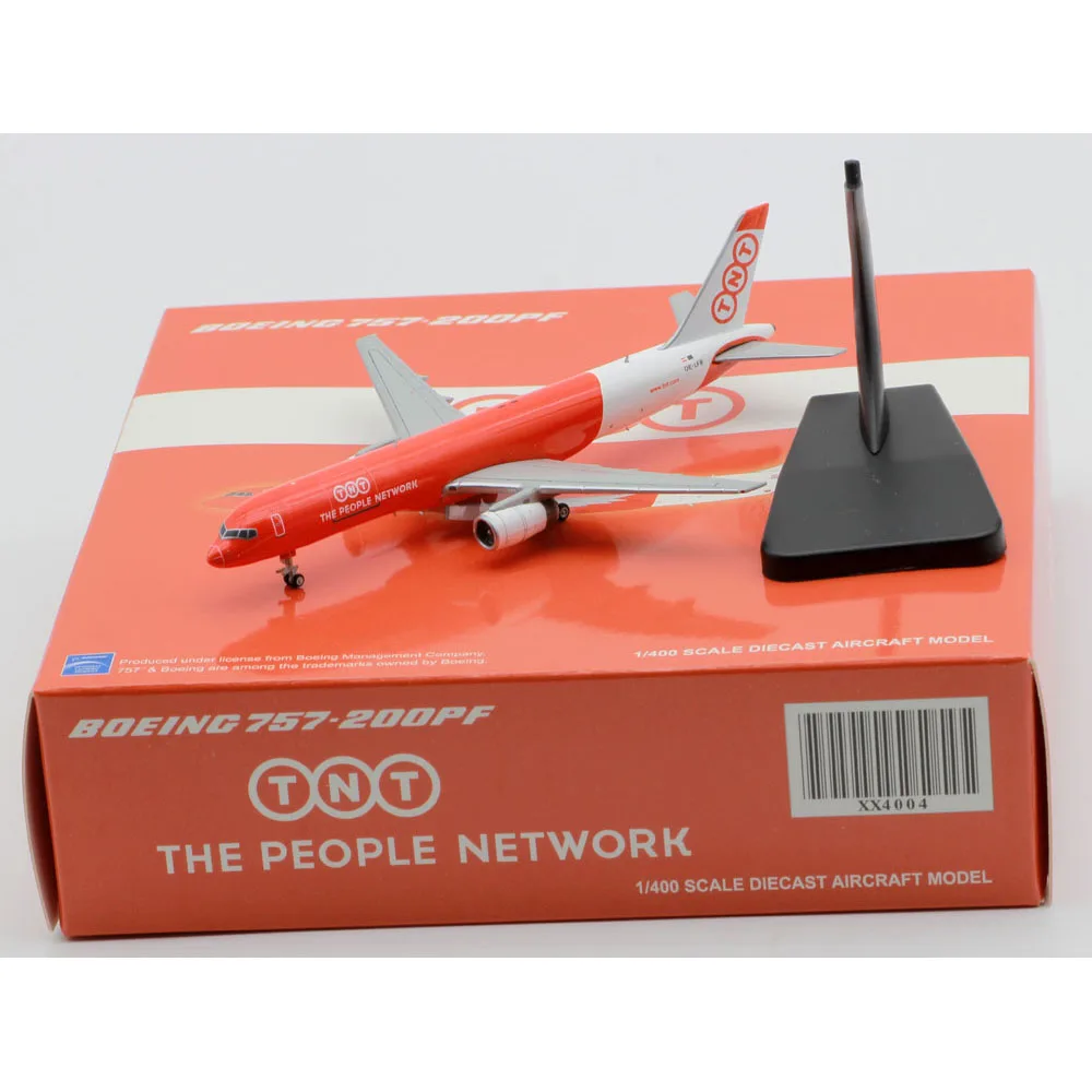 XX4004 Alloy Collectible Airplane Gift JC Wings 1:400 TNT Boeing B757-200PF Diecast Aircraft Jet Model OE-LFB With Stand