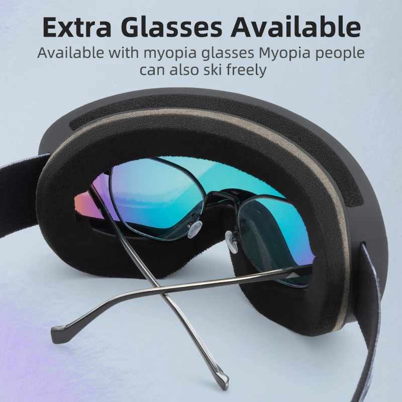 ROCKBROS Ski Goggles Adult Child Skiing Snowboarding Goggles Eyewear Glasses Anti-fog Ski Windproof Adjustable Snow Glasses