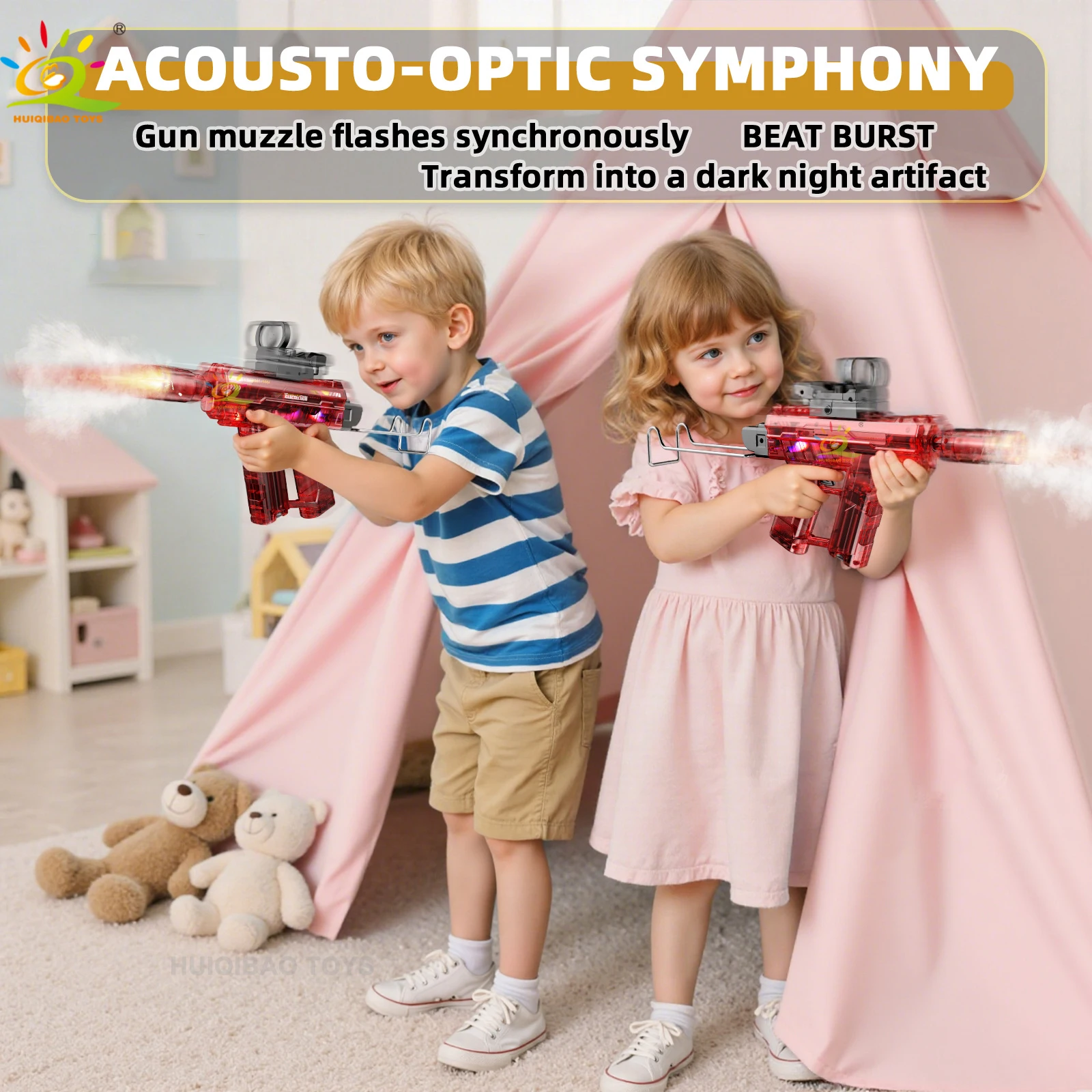 UZI gesynchroniseerd elektrisch spuitgeluid en licht speelgoedpistool, realistisch machinepistoolontwerp, speelgoed voor volwassen jongens, kerstcadeau