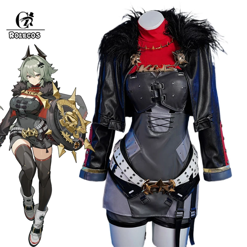 

ROLECOS Zenless Zone Zero Caesar King Cosplay Costume Caesar King Costume Halloween Women Party Uniform Fullset Outfit Suit