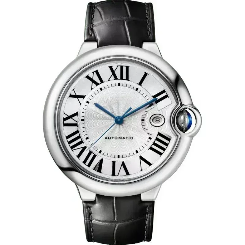 نمط جديد 2025 KDR 42mm سلسلة البالون الأزرق الكلاسيكي أعلى حركة ميكانيكية أوتوماتيكية بالكامل ساعة رجالية فاخرة