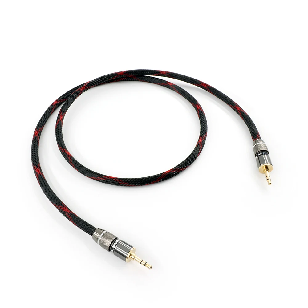 プレミアム OCC 3.5mm AUX ステレオ ケーブル - iPhone/PC/車/iPad/Xiaomi オーディオ用デュアル金メッキオス