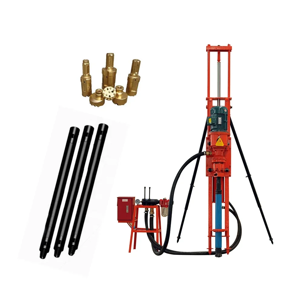 50m Depth Portable Small Diesel Hydraulic DTH Drilling Rig Machine 15m Depth Electric Down The Hole Drilling Rig Machine