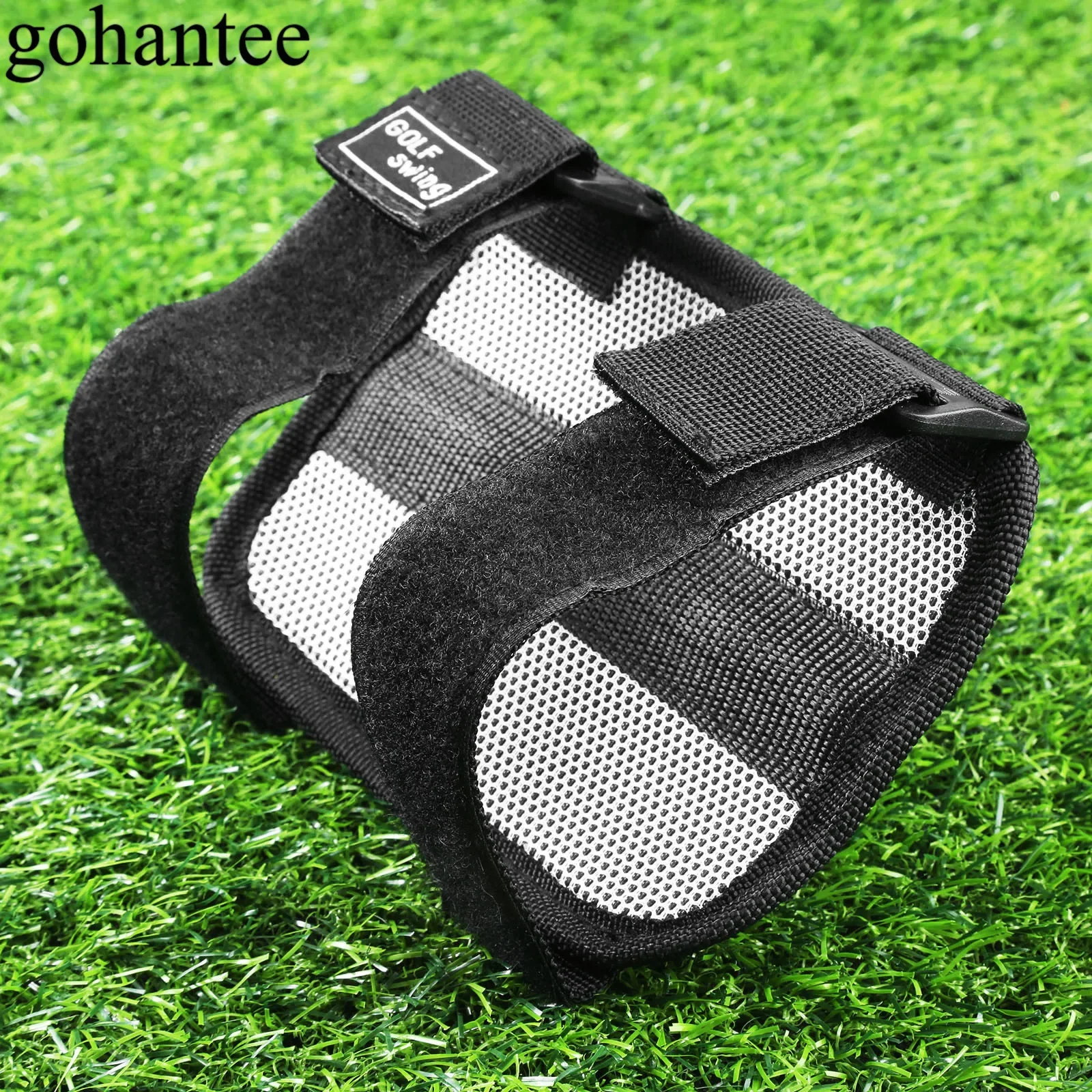 gohantee 1 Pc Golf Posture Corrector Support Belt Golf Training Aids Straight Practice Elbow Brace Swing Trainer Alarm Corrector