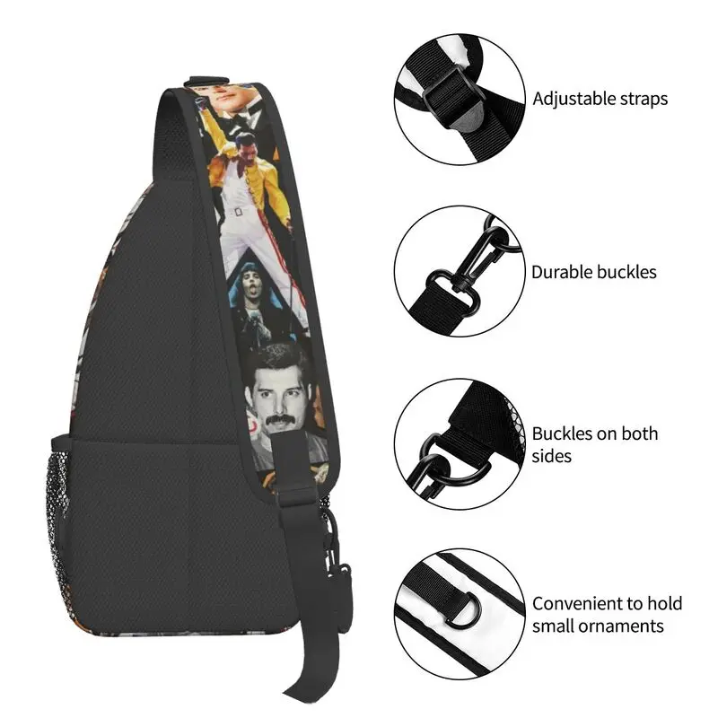 Freddie Mercury-Bolso de hombro personalizado para hombre, bandolera de pecho, mochila de viaje