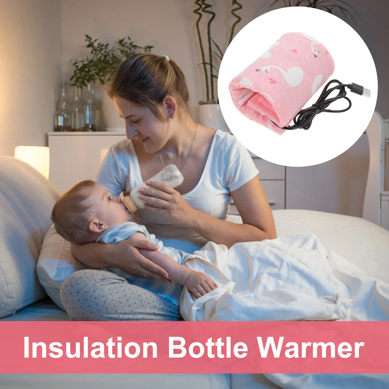 

Infant Feeding Bottle Warmer USB Portable Milk Heat Preservation Bag Travel Bottle Warmer for Breastmilk on The Go