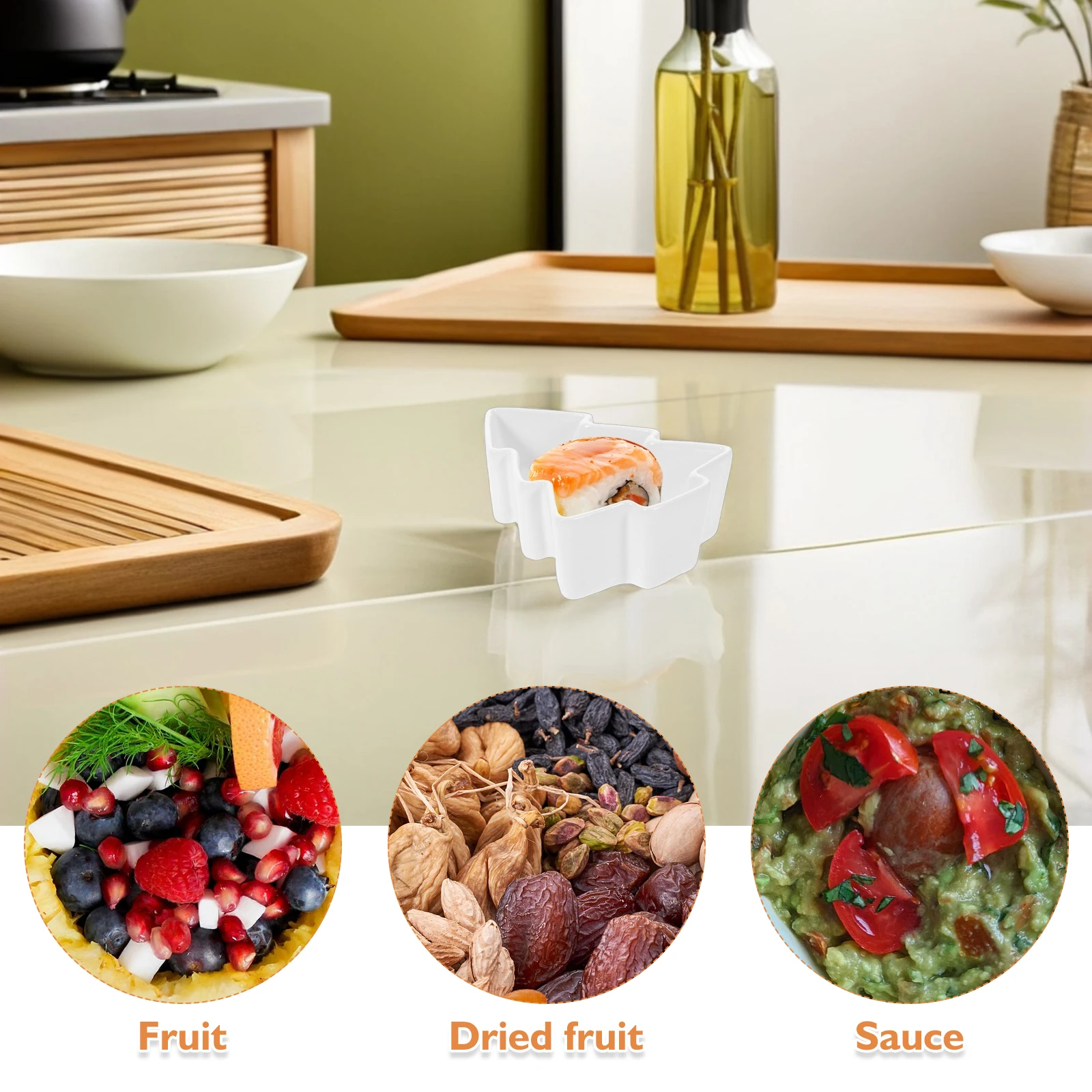 2 قطعة شجرة عيد الميلاد السيراميك صينية للوجبات الخفيفة عطلة طبق تقديم الحلوى احتفالي طبق الجدول صينية عيد الميلاد أطباق حلوى #2