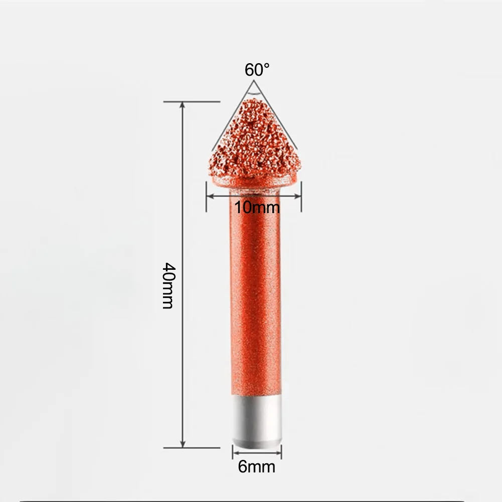 1pc Engraving Cutter Diamond Brazed Milling Mushroom Engraving For Grinding Profile Stone Carving Drill Bit Accessories