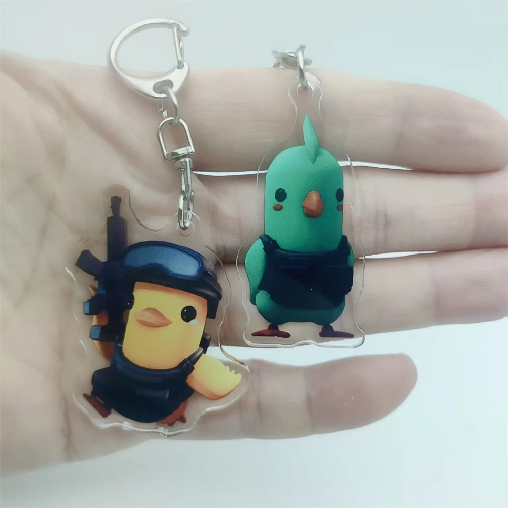 البخار لعبة جديدة الهروب من Duckov سلسلة مفاتيح مصنوعة من الأكريليك أنيمي المتحمسين المدرسية سحر مفتاح سلسلة تقديم هدية لصديق #1