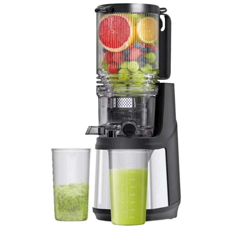 Stainless Steel Large Caliber Automatic Juicer and Blender Portable Slow Juicer for Household Use with Juice Residue Separation
